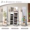 Grey MDF Jewelry Cabinet with Full-Length Mirror and LED Lights